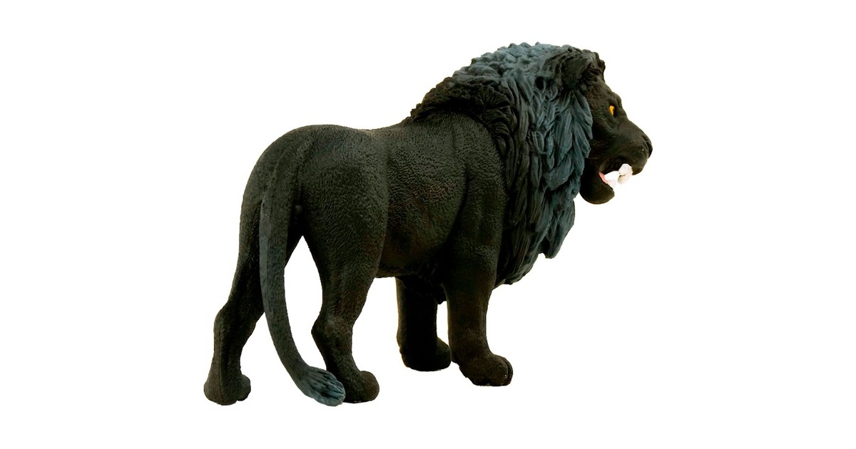 Schleich Wild Life Löwe schwarz, Spielfigur(brüllend)