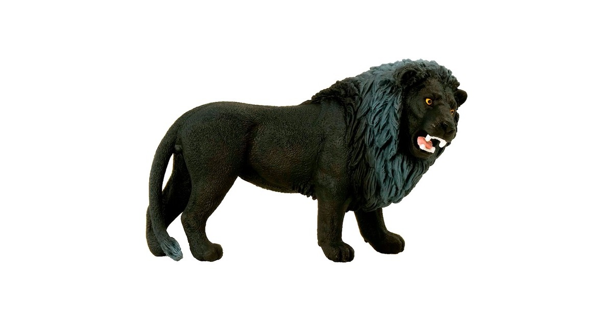 Schleich Wild Life Löwe schwarz, Spielfigur(brüllend)