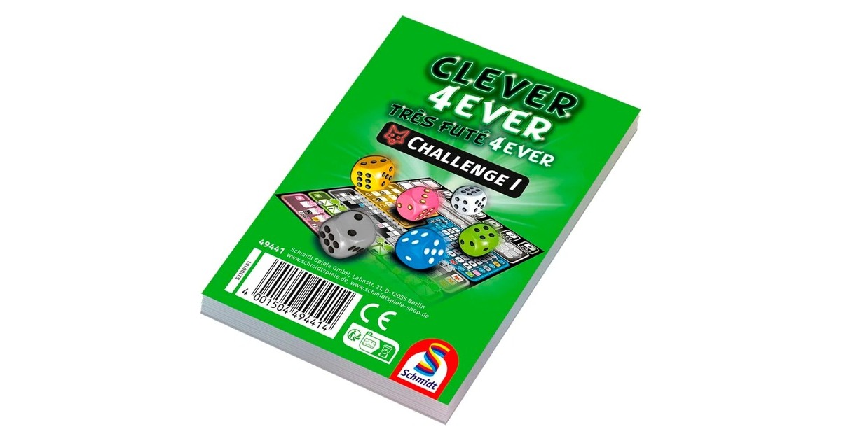 Schmidt Spiele Clever 4ever - Challenge, Zusatzblock, Spielblock(75 Blatt) Schmidt Spiele Clever 4ever - Challenge, Zusatzblock, Spielblock(75 Blatt)