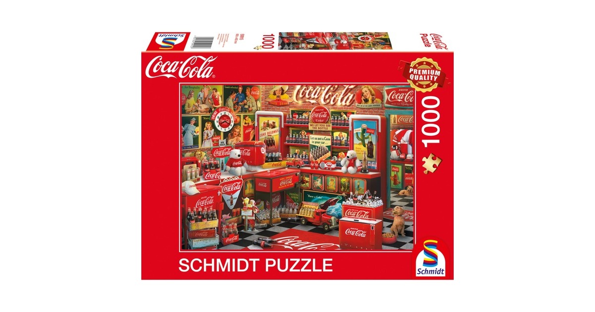 Schmidt Spiele Coca Cola - Nostalgie-Shop, Puzzle(1000 Teile)