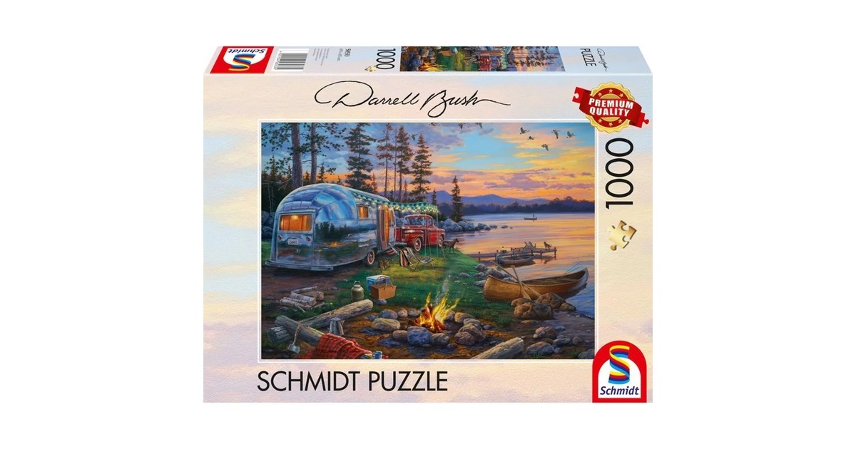 Schmidt Spiele Darrell Bush: Campingidyll am See, Puzzle(1000 Teile)