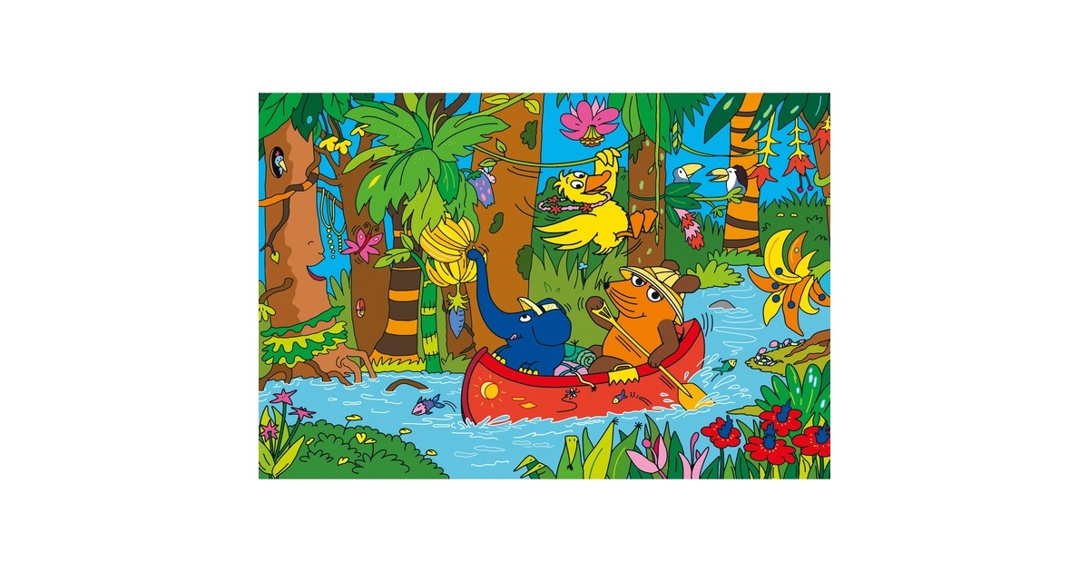 Schmidt Spiele Die Maus: Im Dschungel, Puzzle(100 Teile)