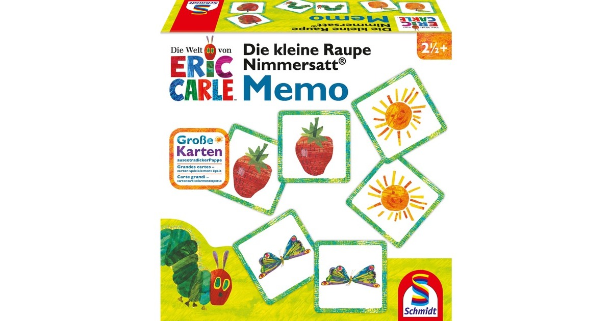 Schmidt Spiele Die kleine Raupe Nimmersatt Memory, Gedächtnisspiel