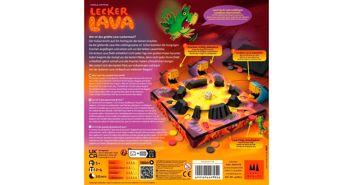Schmidt Spiele Drei Magier: Lecker Lava, Brettspiel