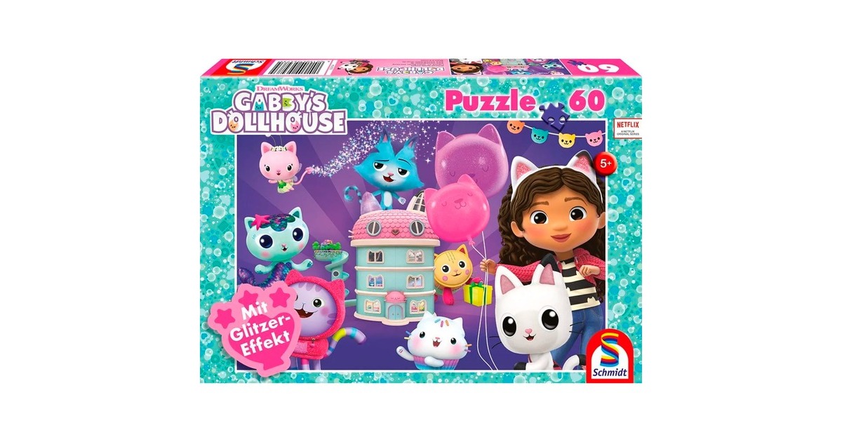 Schmidt Spiele Gabby's Dollhouse: Geburtstagsfeier im Puppenhaus, Puzzle(60 Teile)