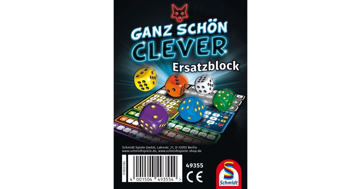 Schmidt Spiele Ganz schön clever! Einzelblock, Würfelspiel