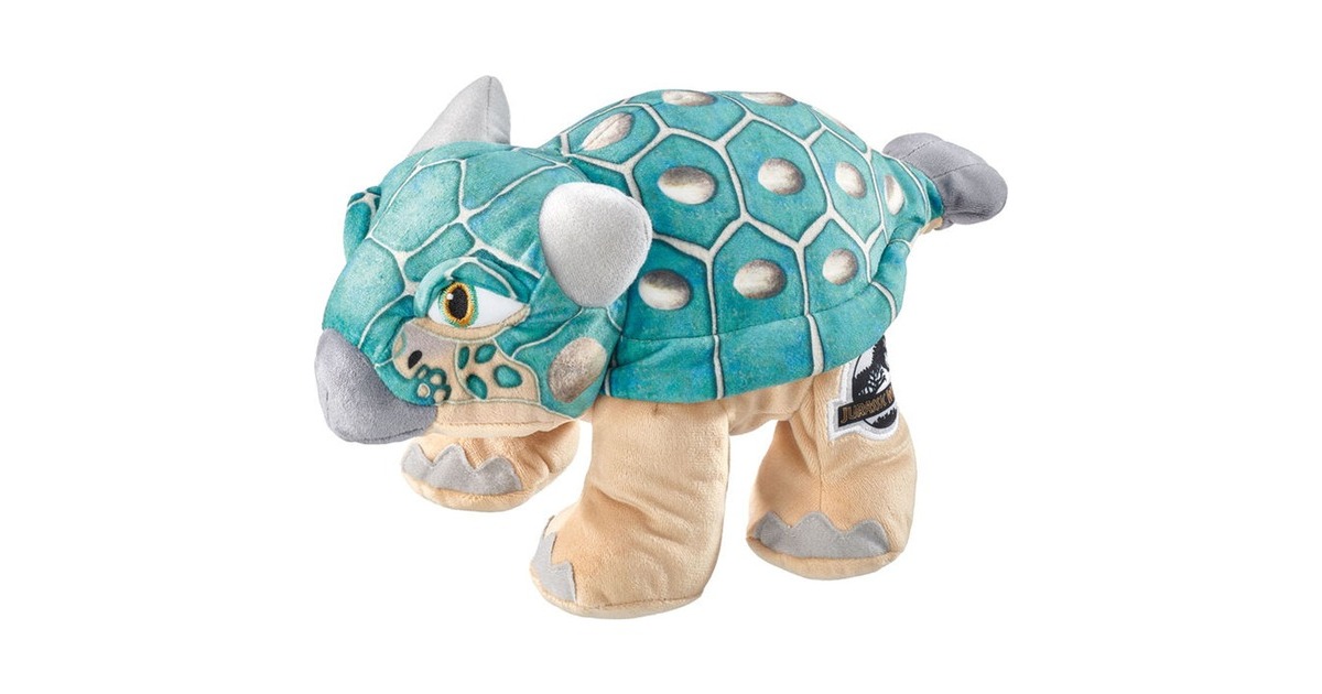 Schmidt Spiele Jurassic World, Bumpy, Kuscheltier(türkis/beige, 27 cm)