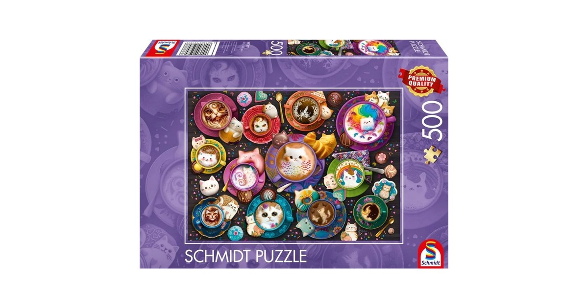 Schmidt Spiele Kätzchen à la Latte Art, Puzzle(500 Teile)