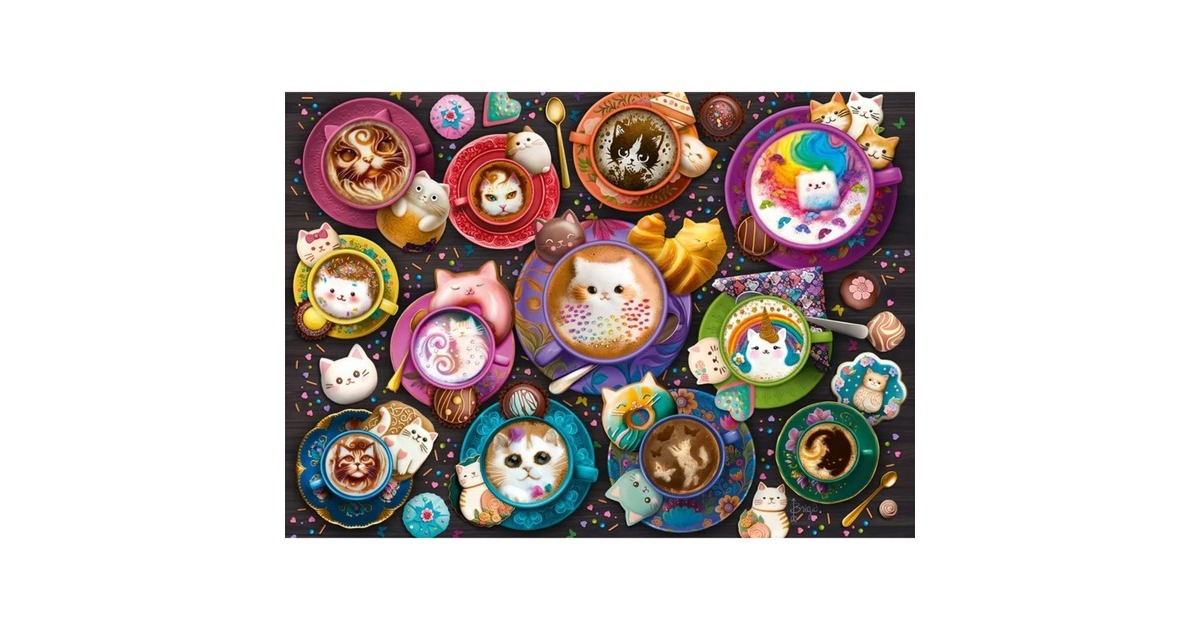 Schmidt Spiele Kätzchen à la Latte Art, Puzzle(500 Teile)