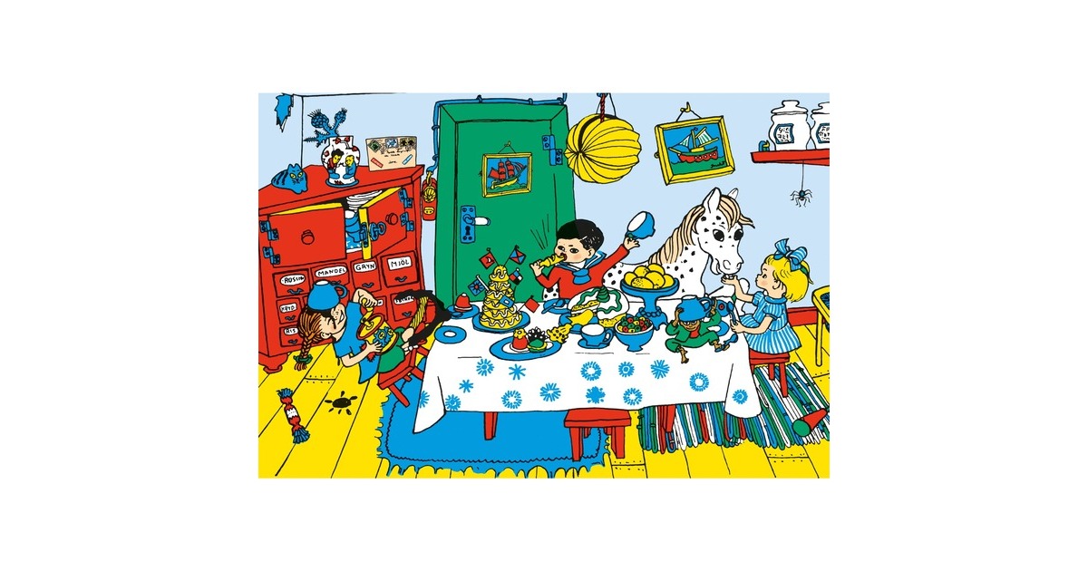 Schmidt Spiele Kaffeekränzchen mit Pippi, Puzzle(100 Teile)