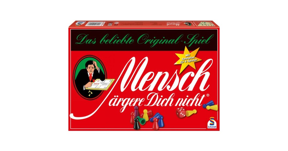 Schmidt Spiele Mensch ärgere Dich nicht, Brettspiel(Standardausgabe)