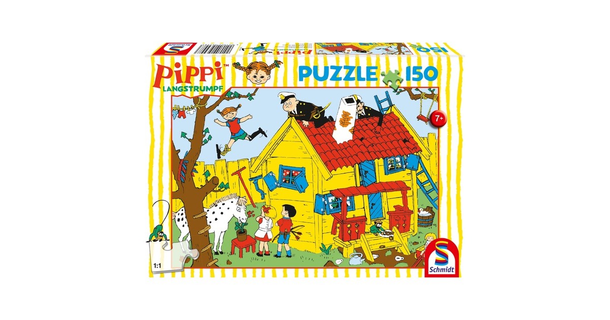 Schmidt Spiele Pippi und die Villa Kunterbunt, Puzzle(150 Teile)