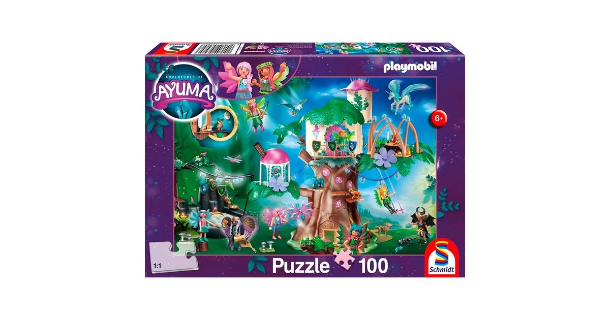 Schmidt Spiele Playmobil: Ayuma - Der magische Feenwald, Puzzle(100 Teile)