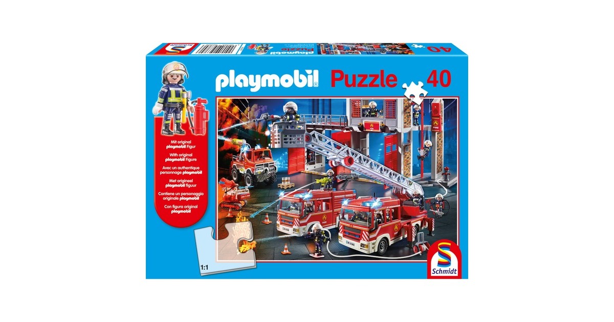 Schmidt Spiele Puzzle PLAYMOBIL Feuerwehr