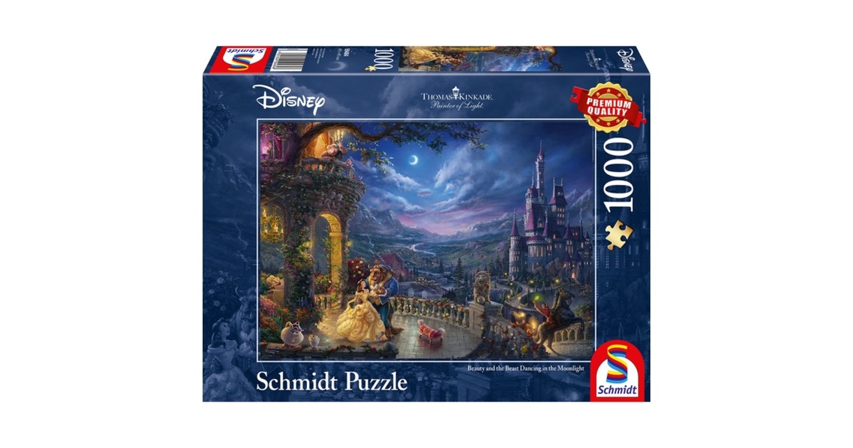 Schmidt Spiele Puzzle Thomas Kinkade: Disney Die Schöne und das Biest