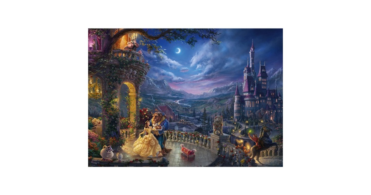 Schmidt Spiele Puzzle Thomas Kinkade: Disney Die Schöne und das Biest