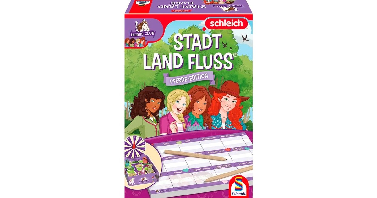 Schmidt Spiele Schleich: Horse Club - Stadt, Land, Fluss, Gesellschaftsspiel