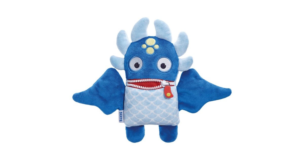 Schmidt Spiele Sorgenfresser Dante, Kuscheltier(blau/hellblau, 21 cm)