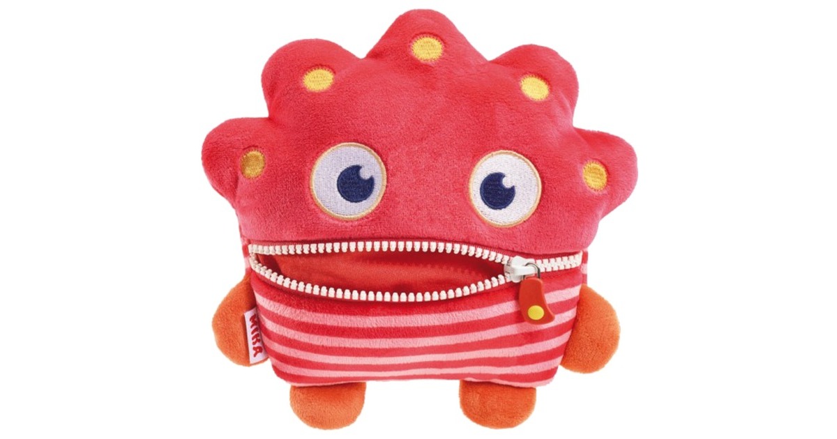 Schmidt Spiele Sorgenfresser klein Mika, Kuscheltier(rot/rosa)