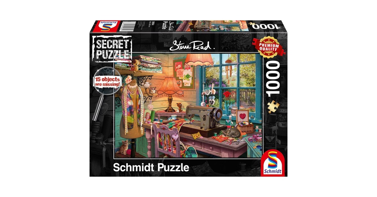 Schmidt Spiele Steve Read: Secret Puzzles - Im Nähzimmer(1000 Teile)
