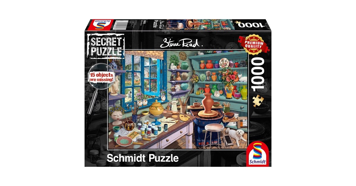 Schmidt Spiele Steve Read: Secret Puzzles - Künstler-Atelier(1000 Teile)