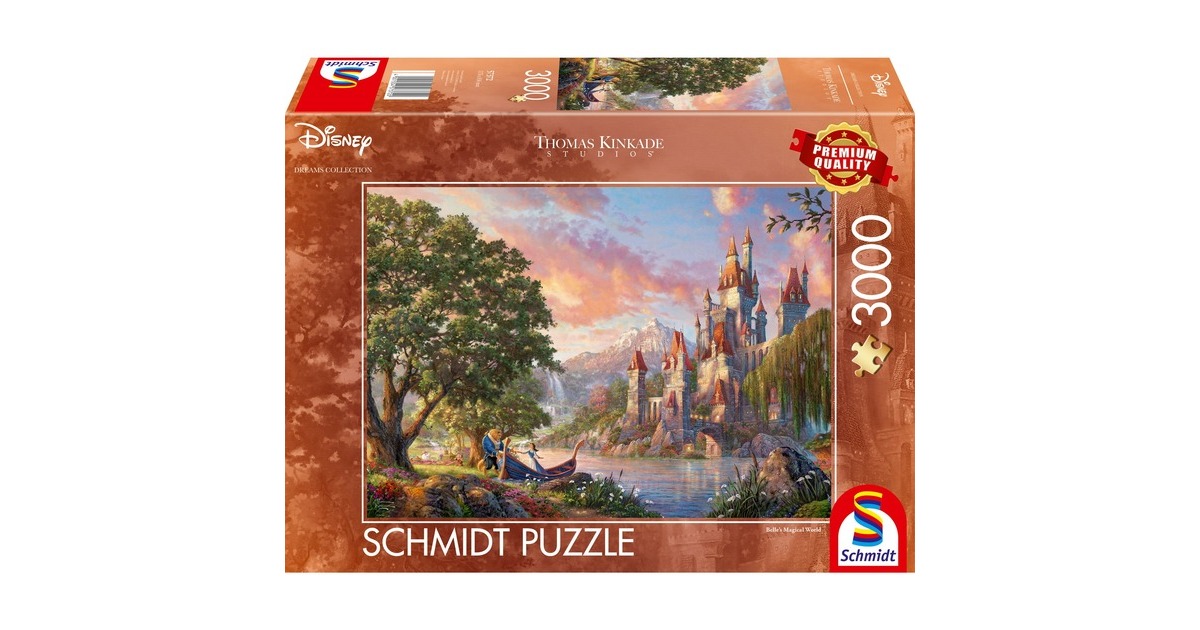 Schmidt Spiele Thomas Kinkade Studios: Belle's Magical World, Puzzle(Disney Dreams Collections)