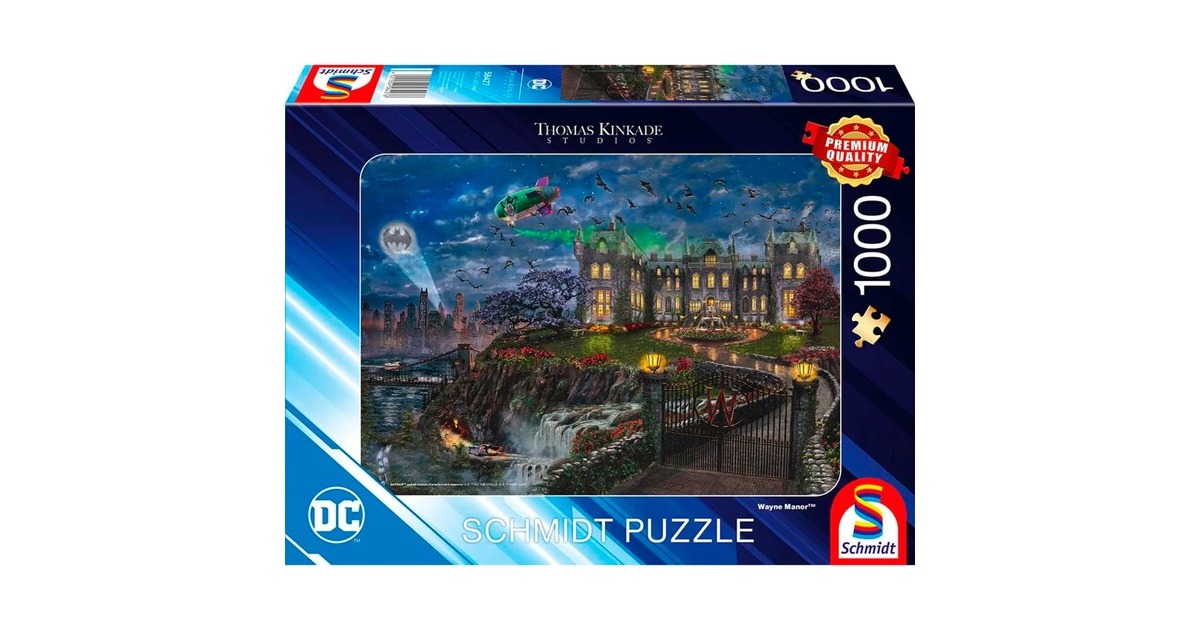 Schmidt Spiele Thomas Kinkade Studios: DC Comics Wayne Manor, Puzzle(1000 Teile)