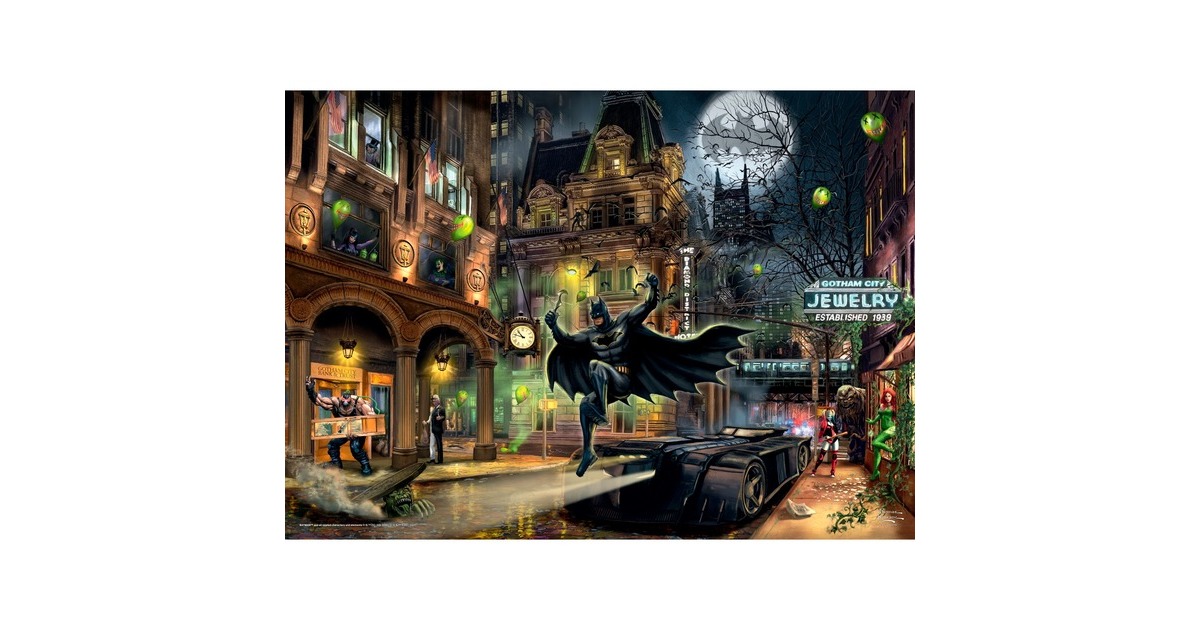 Schmidt Spiele Thomas Kinkade Studios: DC - Batman Gotham City, Puzzle(schwarz, 1000 Teile)