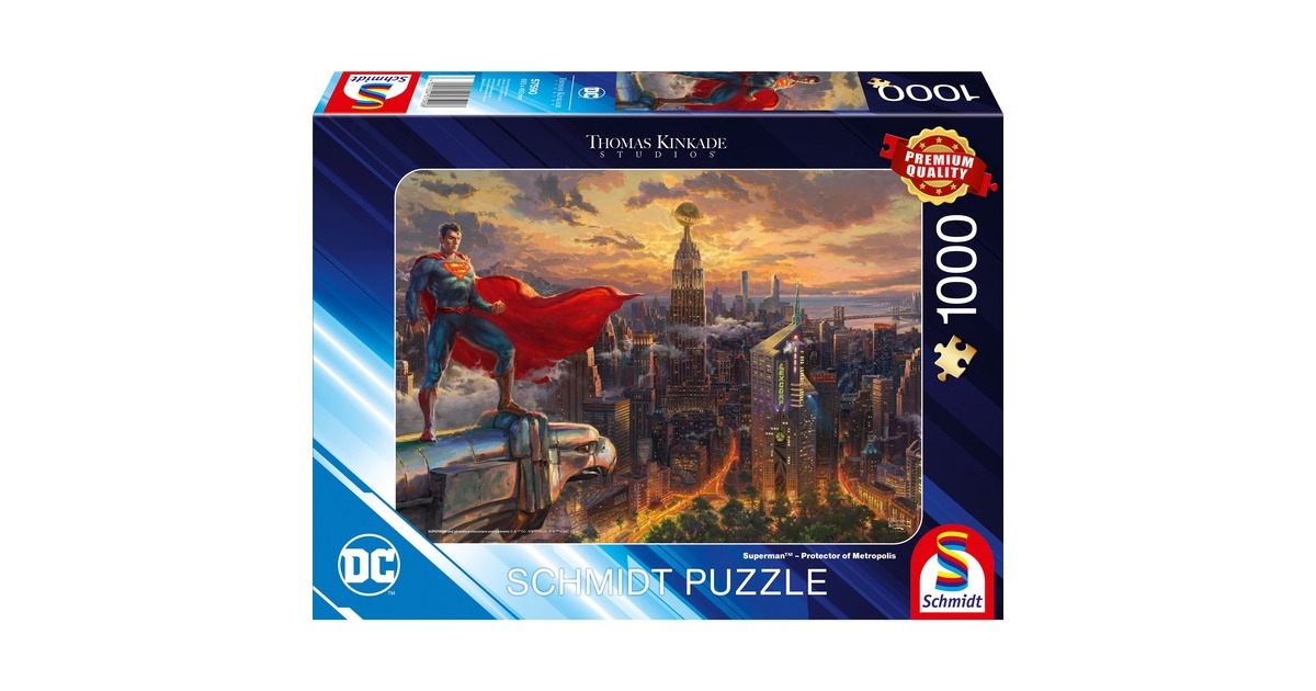 Schmidt Spiele Thomas Kinkade Studios: DC - Superman - Protector of Metropolis, Puzzle(1000 Teile)