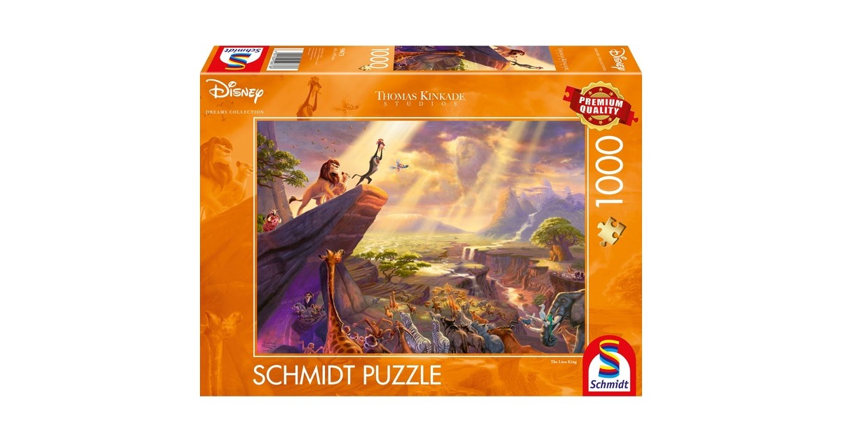 Schmidt Spiele Thomas Kinkade Studios: Disney Dreams Collection - König der Löwen, Puzzle(1000 Teile)