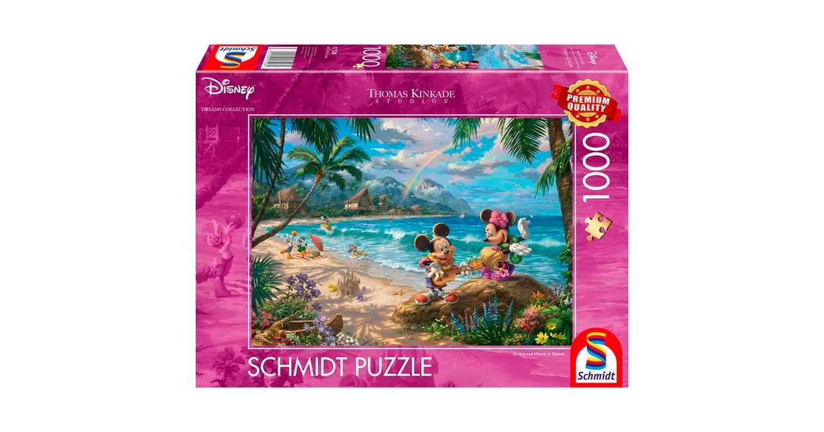 Schmidt Spiele Thomas Kinkade Studios: Disney Dreams Collection - Minnie & Mickey in Hawaii, Puzzle(1000 Teile)