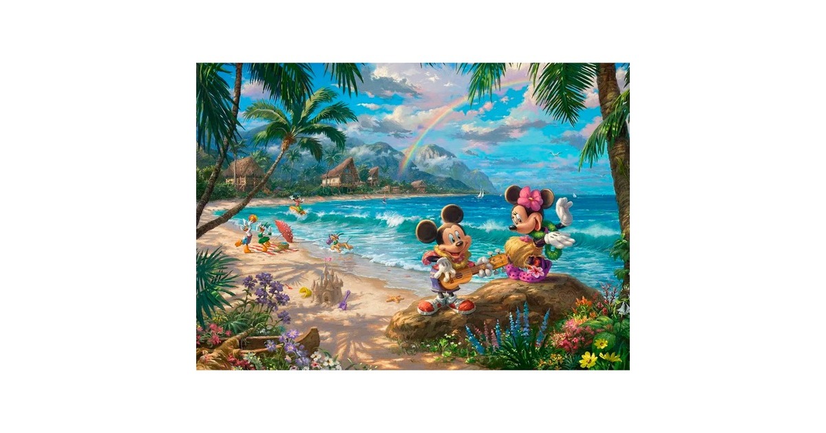 Schmidt Spiele Thomas Kinkade Studios: Disney Dreams Collection - Minnie & Mickey in Hawaii, Puzzle(1000 Teile)