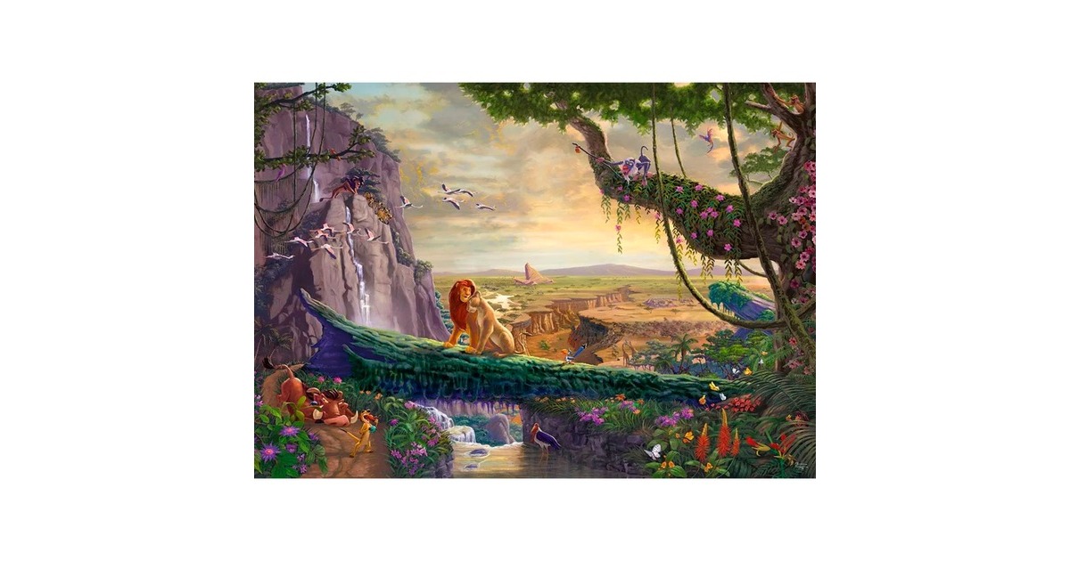Schmidt Spiele Thomas Kinkade Studios: Disney Dreams Collection - The Lion King, Return to Pride Rock, Puzzle(6000 Teile)
