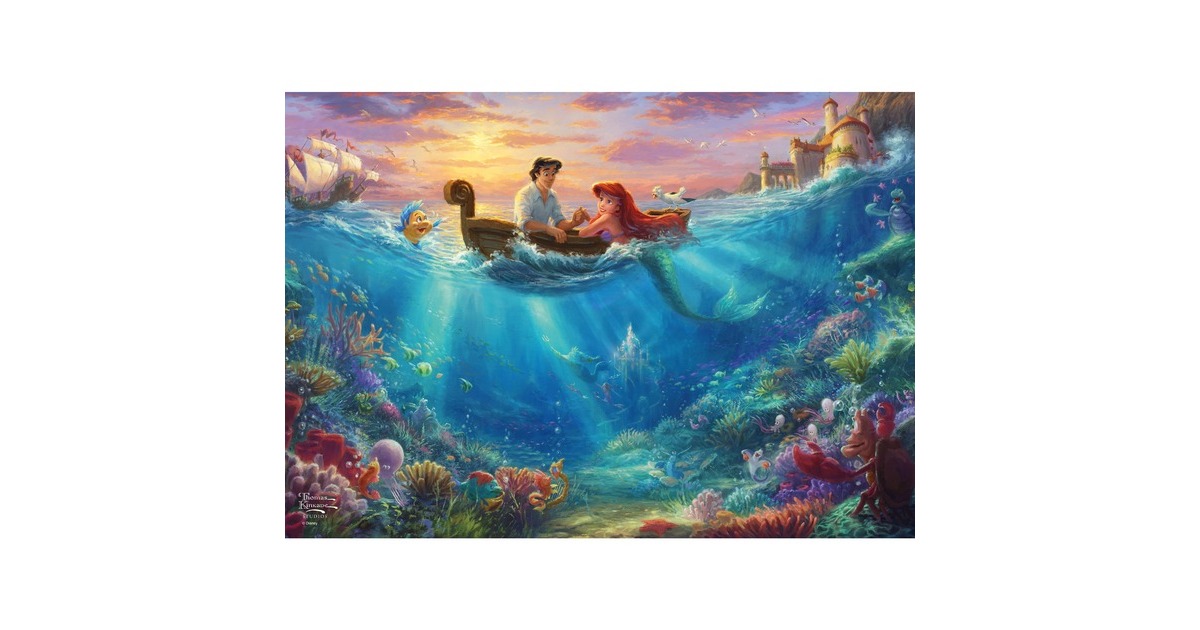 Schmidt Spiele Thomas Kinkade Studios: Disney - Arielle in der Nostalgie Metalldose, Puzzle(500 Teile)