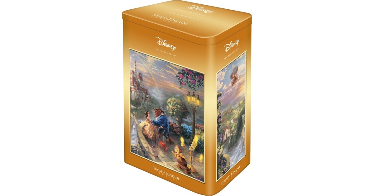 Schmidt Spiele Thomas Kinkade Studios: Disney - Beauty and the Beast in der Nostalgie Metalldose, Puzzle(500 Teile)