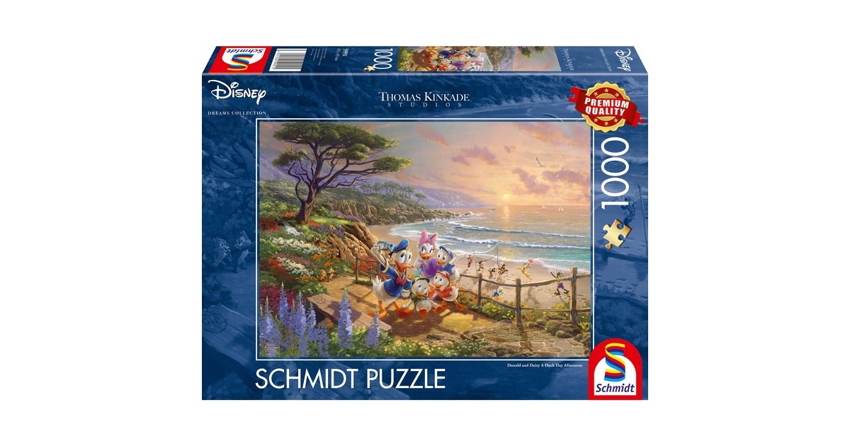 Schmidt Spiele Thomas Kinkade Studios: Disney - Donald and Daisy A Duck Day Afternoon, Puzzle(1000 Teile)