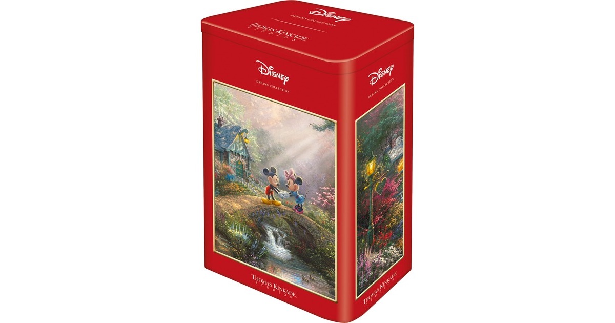 Schmidt Spiele Thomas Kinkade Studios: Mickey & Minnie in der Nostalgie Metalldose, Puzzle(500 Teile)