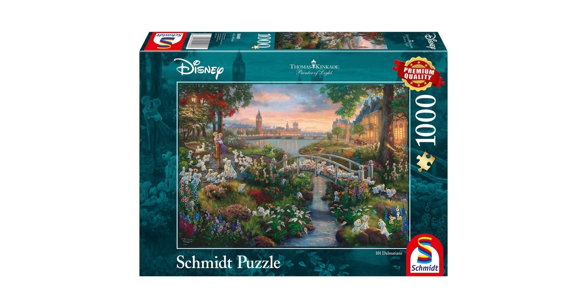 Schmidt Spiele Thomas Kinkade Studios: Painter of Light - Disney 101 Dalmatiner, Puzzle(1000 Teile)