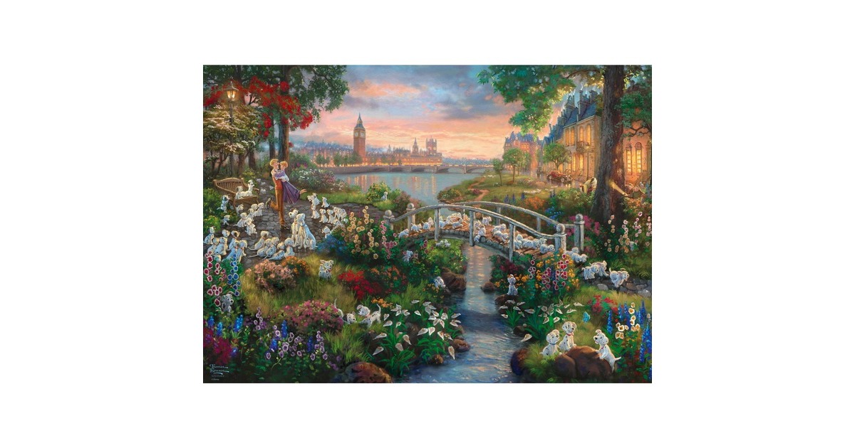 Schmidt Spiele Thomas Kinkade Studios: Painter of Light - Disney 101 Dalmatiner, Puzzle(1000 Teile)