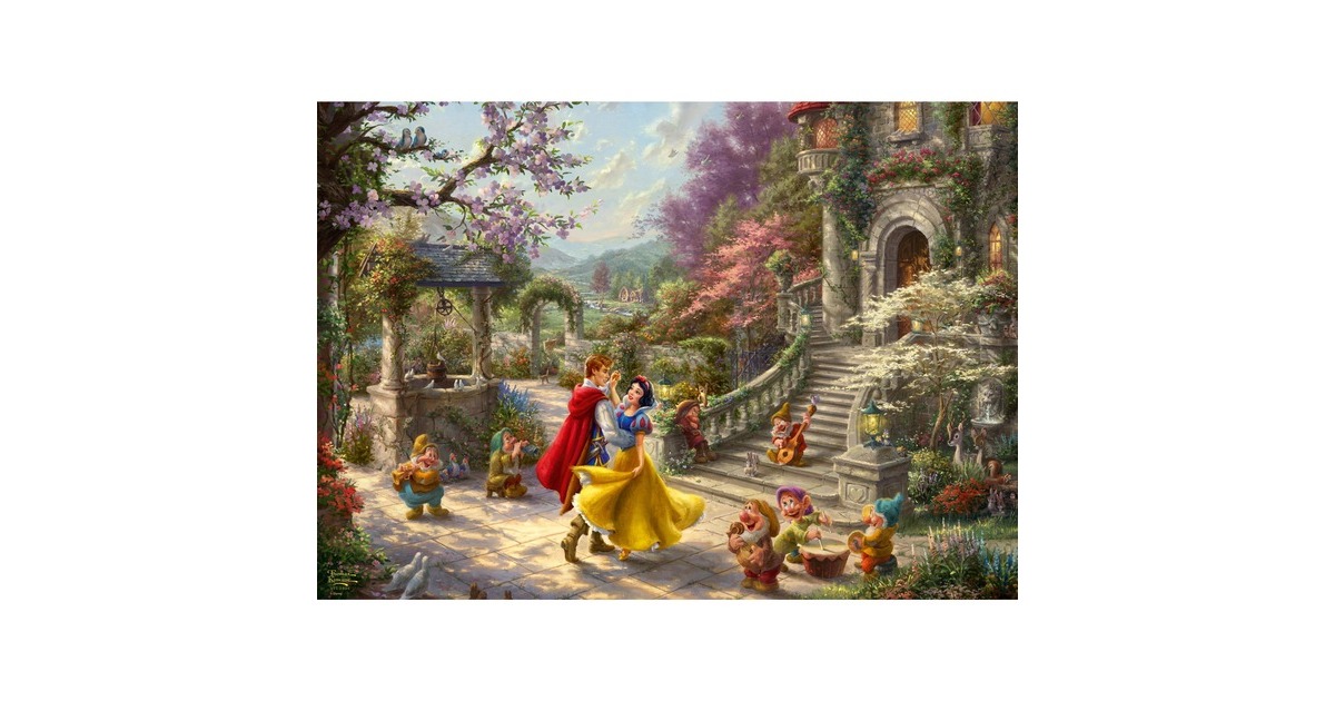 Schmidt Spiele Thomas Kinkade Studios: Painter of Light - Disney Schneewittchen - Tanz mit dem Prinzen, Puzzle(1000 Teile)