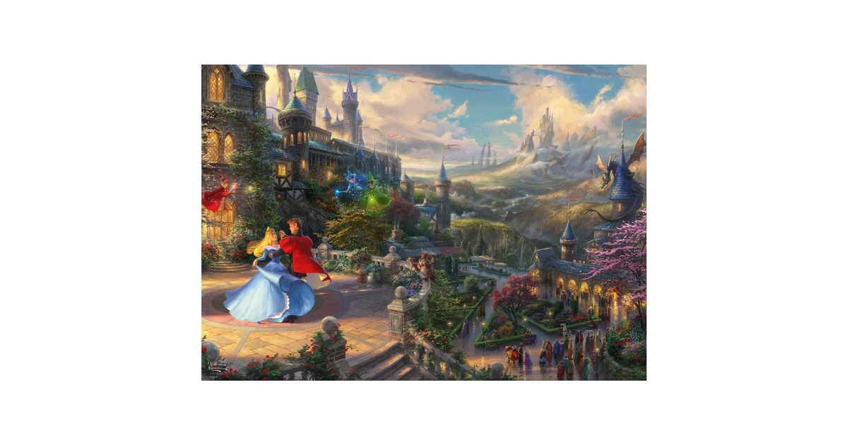 Schmidt Spiele Thomas Kinkade Studios: Sleeping Beauty Dancing in the Enchanted Light, Puzzle(Disney Dreams Collections)