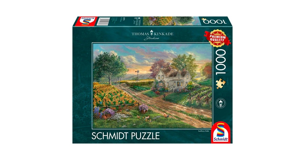 Schmidt Spiele Thomas Kinkade Studios: Sonnenblumenfelder, Puzzle(1000 Teile)