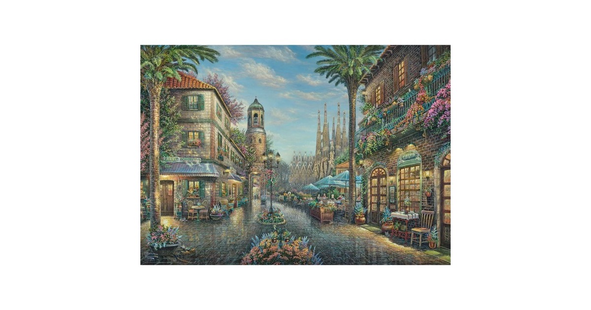 Schmidt Spiele Thomas Kinkade Studios: Spanisches Straßencafé, Puzzle(1000 Teile)
