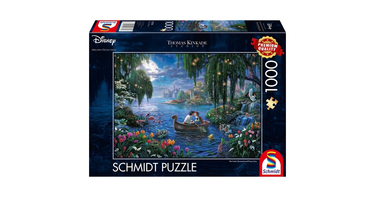 Schmidt Spiele Thomas Kinkade Studios: The Little Mermaid and Prince Eric, Puzzle(Disney Dreams Collections)