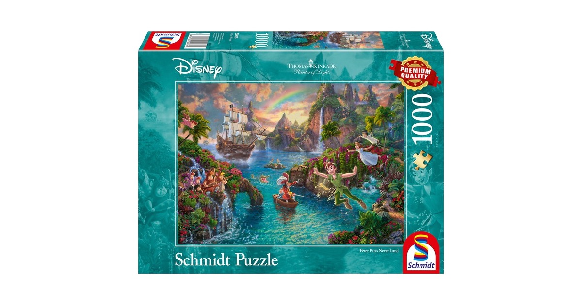 Schmidt Spiele Thomas Kinkade: Painter of Light - Disney, Peter Pan, Puzzle(1000 Teile)