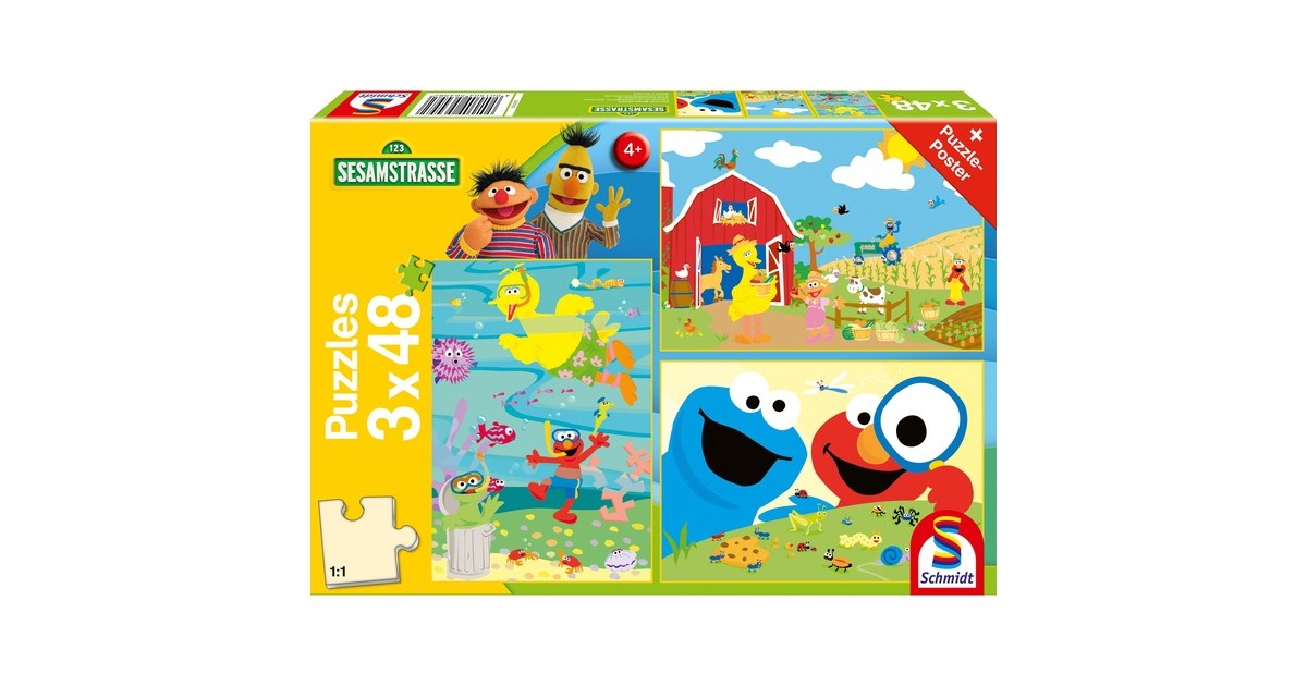 Schmidt Spiele Tierisch stark, Puzzle(3x 48 Teile)