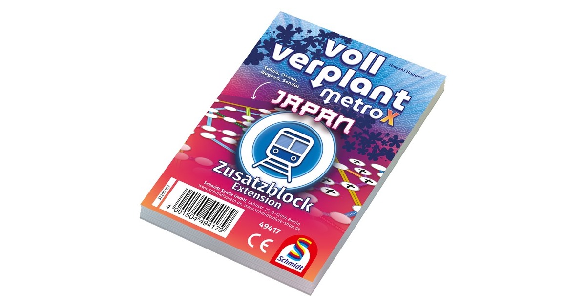 Schmidt Spiele Voll verplant - Zusatzblock Japan, Brettspiel