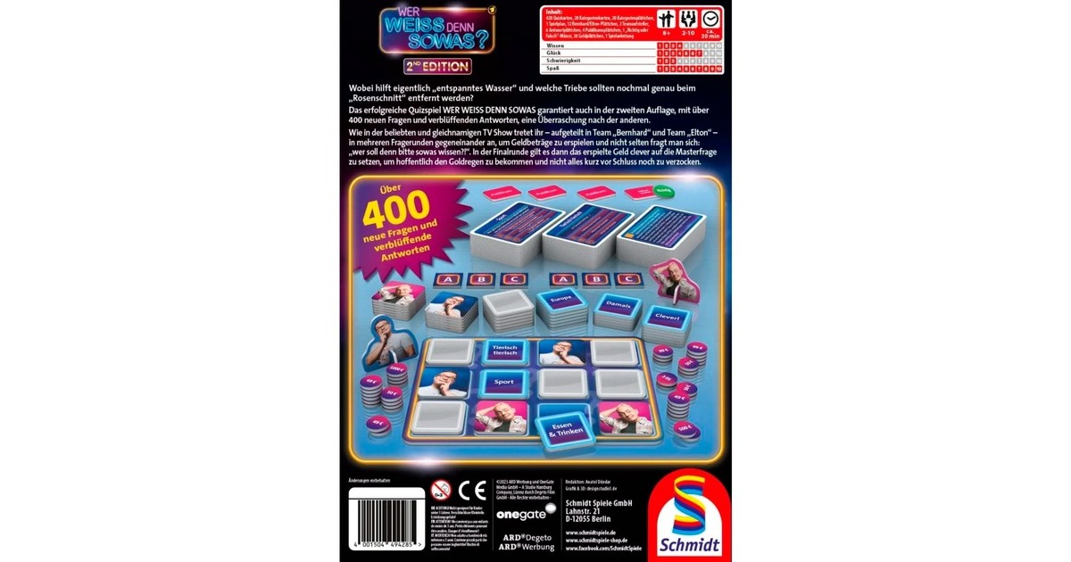 Schmidt Spiele Wer weiss denn sowas? 2nd Edition, Gesellschaftsspiel