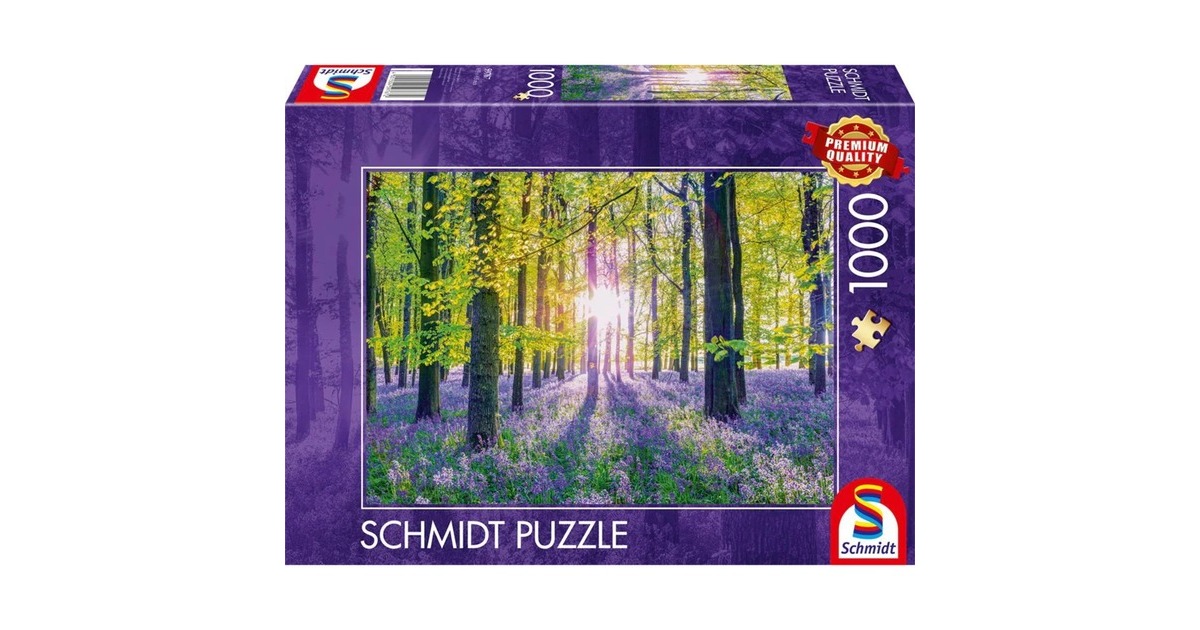 Schmidt Spiele Zarte Glockenblumen im Wald, Puzzle(1000 Teile)