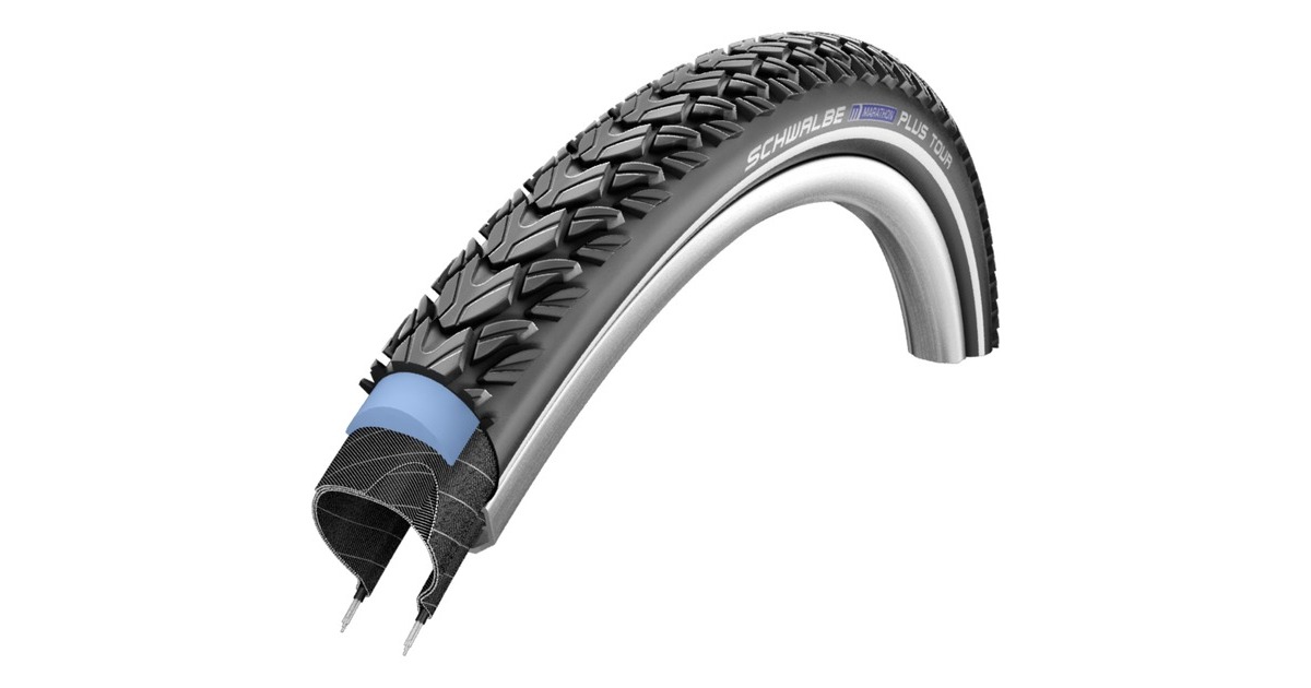 Schwalbe Marathon PLUS TOUR, Reifen(schwarz, Drahtreifen, ETRTO 37-622)